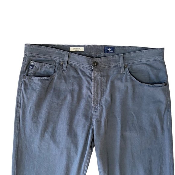 AG Adriano Goldschmied The Graduate Pants Tailored Leg Chino Mens 38x27 Gray - Picture 3 of 8